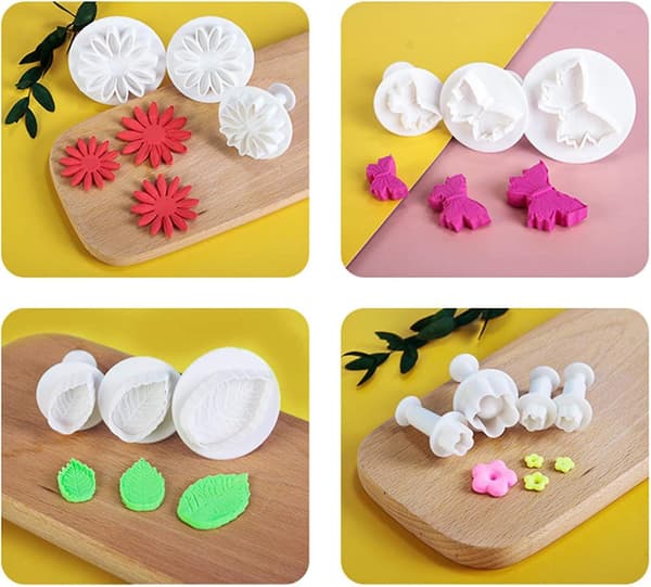 33 stk. bageformværktøjer Fondant Plunger Cutters, kagekageform til DIY