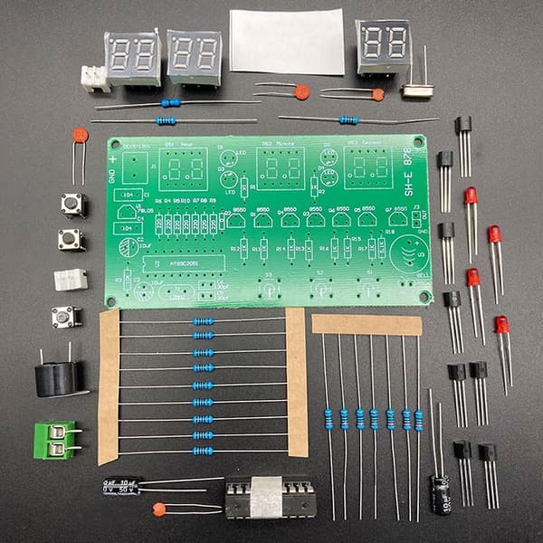 DIY-sæt AT89C2051 elektronisk ur 6 bits digitalt rør LED-display-sæt
