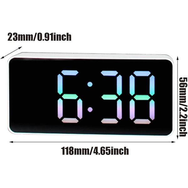 Digital väckarklocka, LED-display, tyst digital väckarklocka med 4 3D DIY