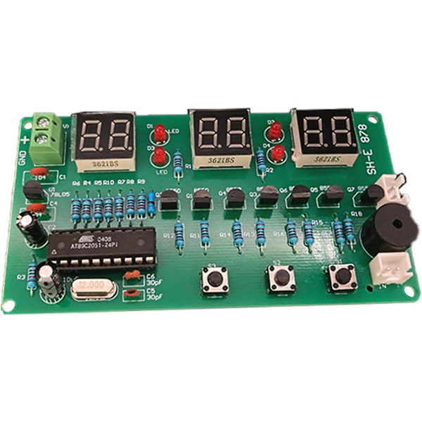 DIY-sarjat AT89C2051 Elektroninen kello 6-bittinen digitaalinen putkinäyttöpaketti