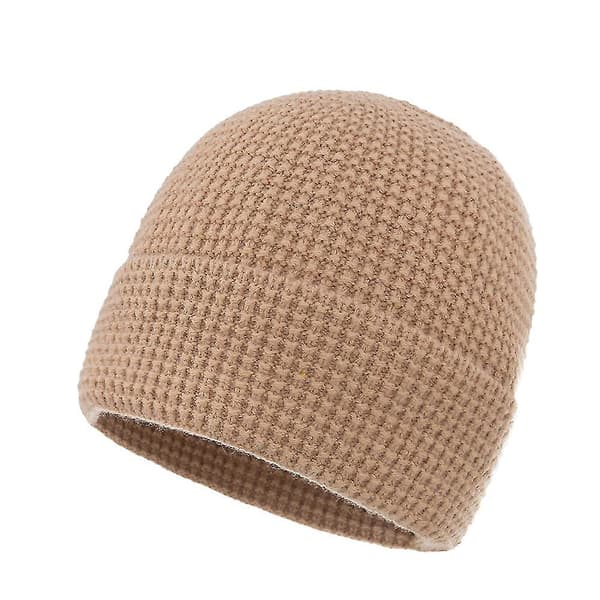 Ny lue med ullmansjetter (khaki)