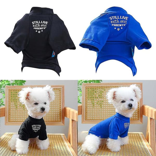 Ensfarget genser til hund for mellomstore til store hunder for vår