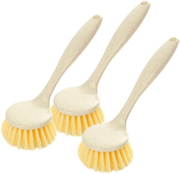 3-pack med långskaftade bestickborstar