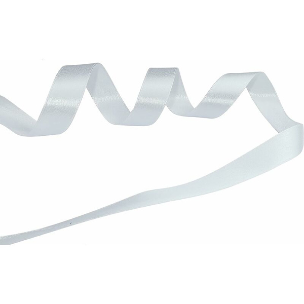 5 rullar dekorativt satinband glänsande fint - 20 mm x 22 meter - Vit - Kreativa projekt sömnad konst presentinslagning fest födelsedag