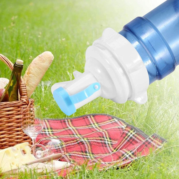 Dispenserpump, manuell pump för dryckesflaskor med 5 gallon med drickpipa och dammskydd, lämplig för 55 mm dricksflaskor