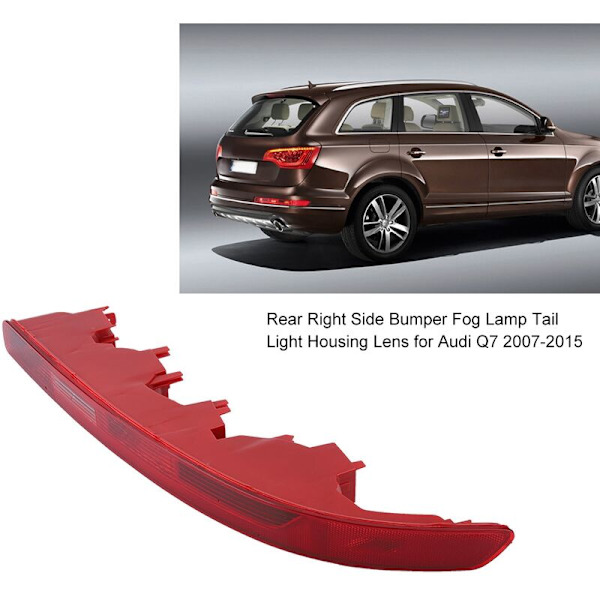Bakre högra stötfångare dimljus bakljus hus lins för Audi Q7 2007-2015