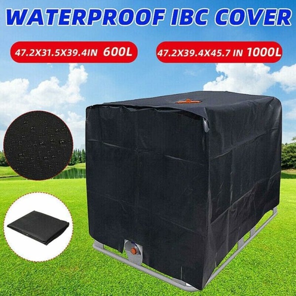 IBC-tanköverdrag UV-skydd Regnfast Vattentanköverdrag 210D Oxfordtyg Presenning Dammskydd IBC-skydd för 1000L IBC-behållare