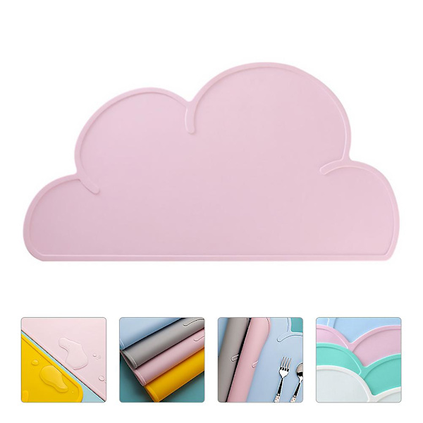 1 stk. Silikon Plassmatte Tegneserie Sky Bordmatte Barn Spisematte (Tilfeldig Farge)（48X27CM，Tilfeldig Farge）