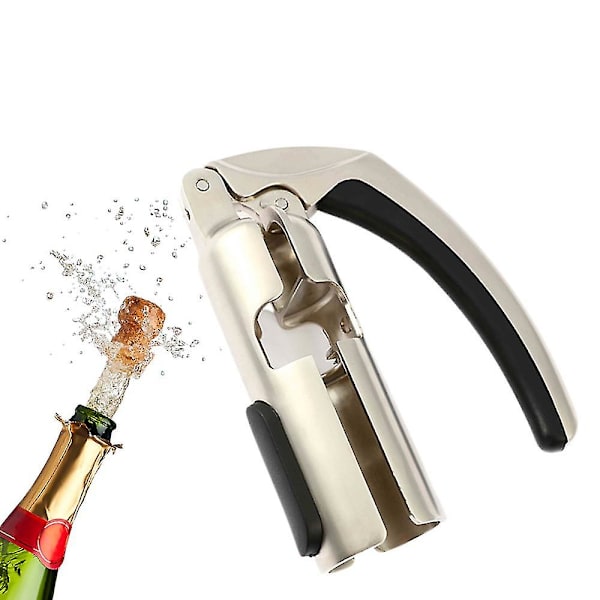 Champagne Flaskeåbner - Mousserende Vinkorkfjerner Solid Og Holdbar Konstruktion Af Rustfrit Stål