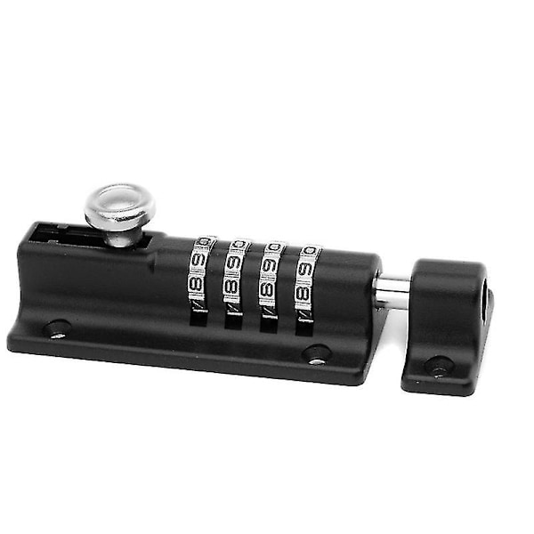 Password Latch Lock Door Bolt Outdoor Door Buckle Wooden Door Security Anti-theft Combination Lock（Black）