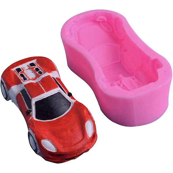 WonDerfulC 3D Fondant Sportsvogn Silikone Kageform, Racing Form Chokolade
