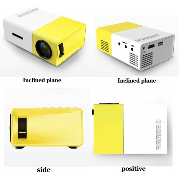 Miniprojektor Snygg projektor portabel för barn Små utomhus LED-videoprojektorer för hemmet