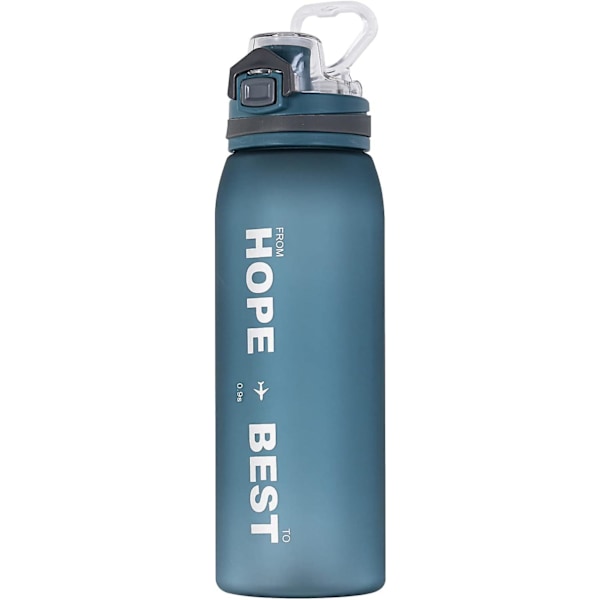 Juomapullo Vesi Pullo Kuntosali Urheilu 1l Pyöräily Juoksu 900ml BPA-vapaa Muovi Vesi Pullo D20 (900ml, Tummansininen)