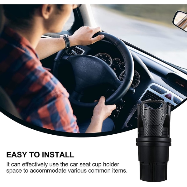 Auton mukiteline - Auton juomatelineet, säädettävä mukiteline autoon, laajennettava mukiteline, mukitelineen laajennin Auton lisävarusteet suurelle vesipullolle