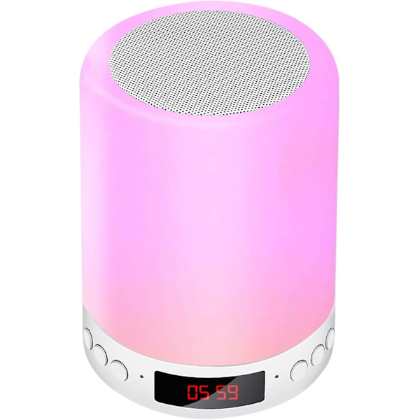 Bluetooth-högtalare LED-ljus nattlampa smart sänglampa touch dimbar bärbar USB-laddning RGB