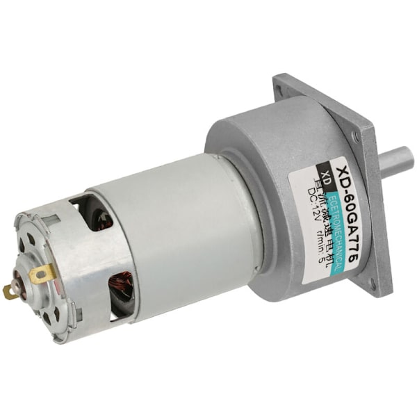 35W Micro DC-växelmotor i metall, justerbar hastighet medurs/moturs (12V, 5RPM)