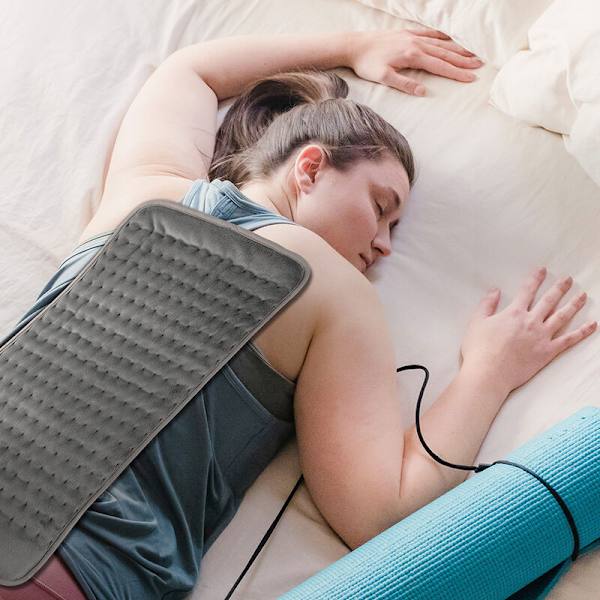 Varm upp elektrisk filt vinter fysioterapi filt ben uppvärmd filt individuell temperaturkontroll elektrisk filt kudde havsblå