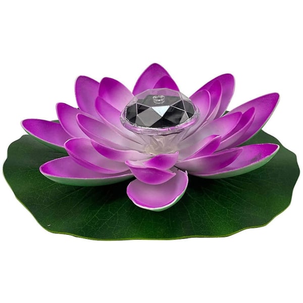 Dekorativ lotuslampe for solenergi hagebasseng (1 stk)