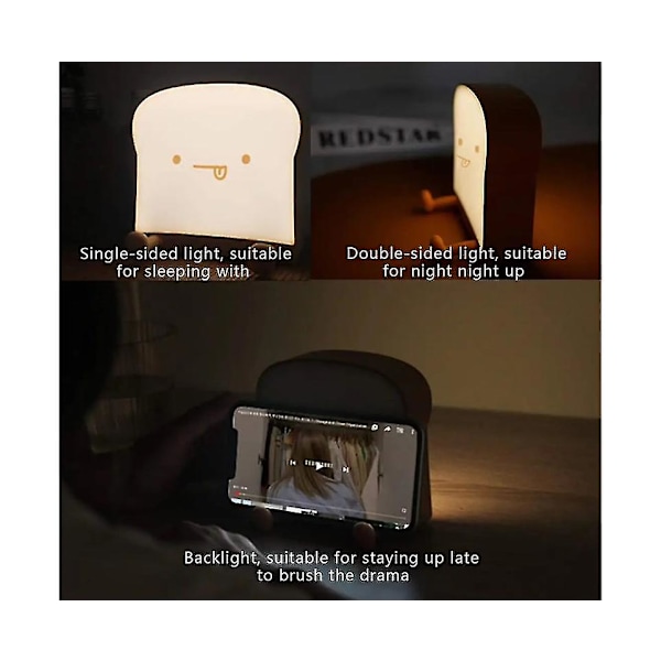Børns USB LED Brød Toast Natlys