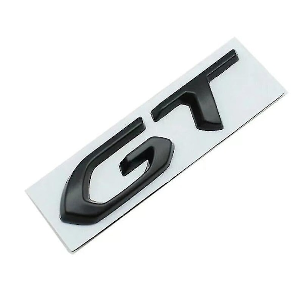 3d metall svart krom röd logotyp Gt emblem bilmärke bagagelucke dekal för Peugeot 208 308 2008 3008 508 5008 Gt klistermärke tillbehör（Svart）