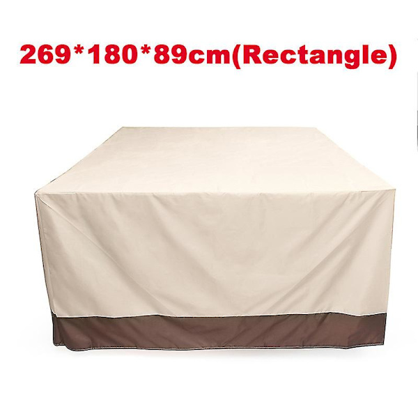 210d Oxford-stof Vandtæt Udendørs Have Patio Havemøbler Betræk Regn Sne Stol Betræk Sofa Bord Støv Betræk（269*180*89cm）