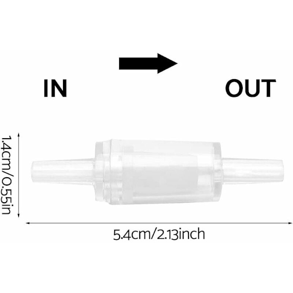 10 st akvarieluftpump engångskontrollventil Kontrollventil Akvarium Syrepump Kontrollventil (Vit)