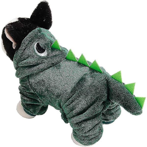 Valpkläder, vinterhundkläder, varma korallfleece-hundkläder, fleece, vinter, söt, dinosaurie, gör