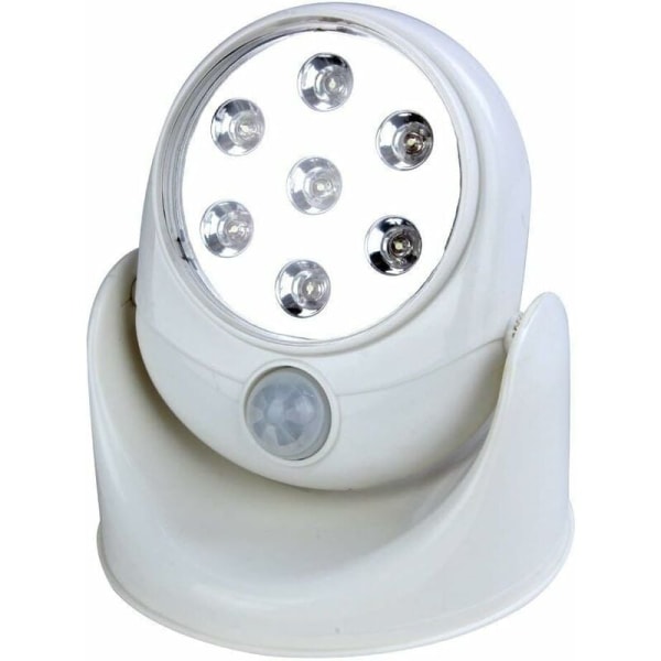 Led-lampa 360°: Trådlös LED-lampa med 360° svängbar rörelsedetektor