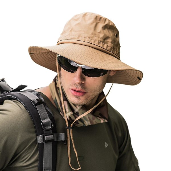 Kalastushattu leveäreunainen UV-auringonsuoja Kuiva nopeasti hengittävä hattu (khaki)