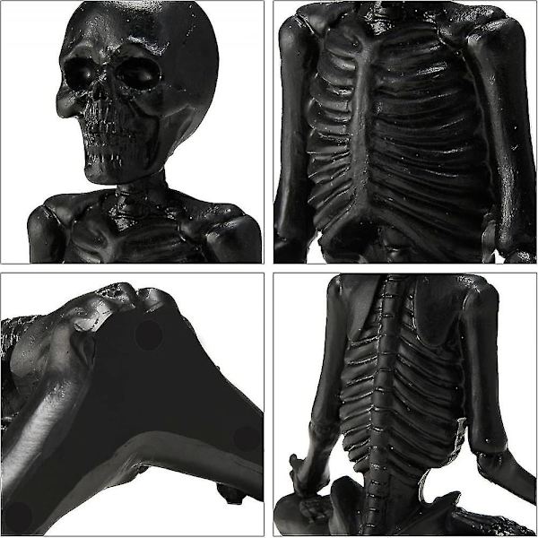Mike Halloween Dekoration Yoga Skull Statuer, lille harpiks skulptur håndværk skelet karakteristisk modellering dekoration ornamenter til stuen, soveværelset