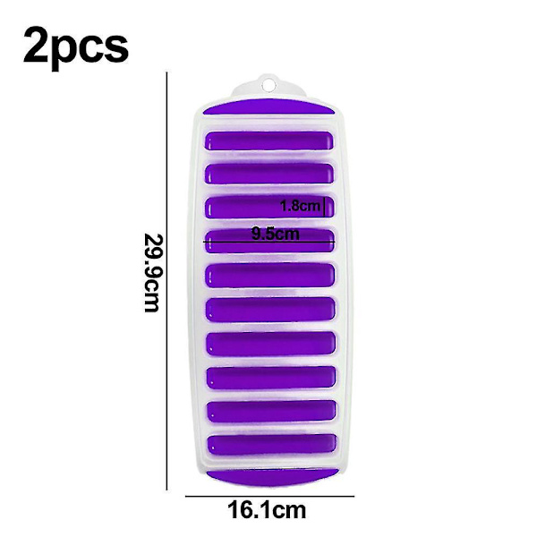 Ice Cube Trays 2 Pack Lineær Formet