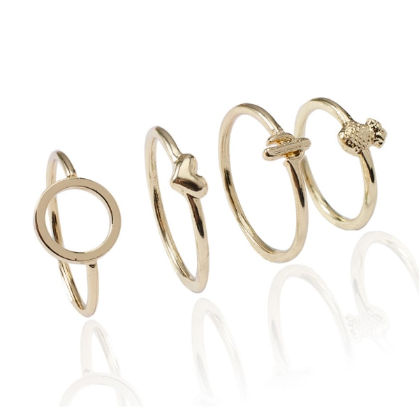 Europeisk och amerikansk enkel dam Knuckle Ring, Ring Ring Set