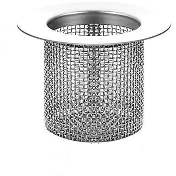 6 stycken golvavloppssil i rostfritt stål återanvändbar hårfångare dusch avlopp handfat mesh korg avlopp badrum kök, hög (5,5 × 3,5 × 4 cm)