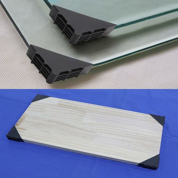6 mm svarta hörnskydd för spetsiga glasspegel keramiska plattor Trippelformade hörnskydd Paket med 20