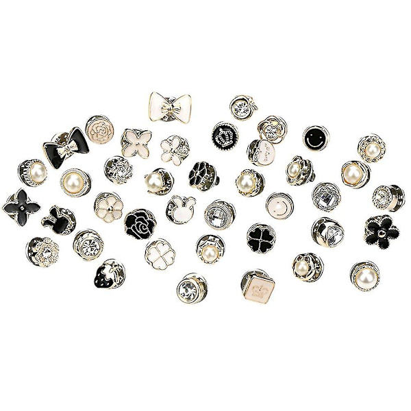 20 stk. knapper, forhindrer utilsigtet eksponering knapper, skjorte anti-lys spænde knapper, kunstige imitation perle knapper, med bagkobling, til Diy klud