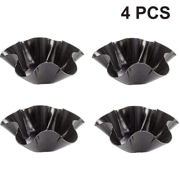 4 stk. bølgede kageforme, kageform med non-stick, 6 tommer stål