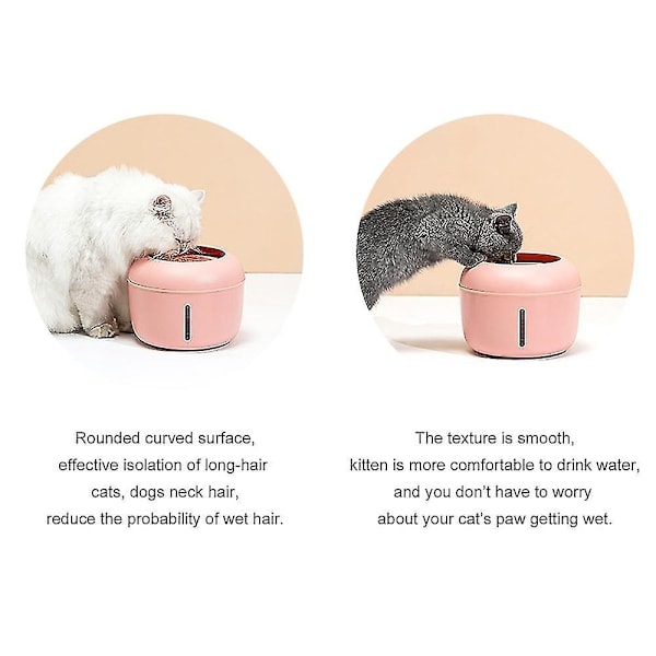 2,5L Automatisk Kattefontæne Vanddispenser til Hunde og Katte (hvid)