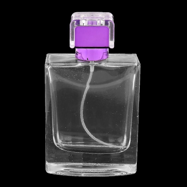 100 ml parfymsprayflaska rektangel, återfyllbar resepresent - lila, 12*6,7 cm