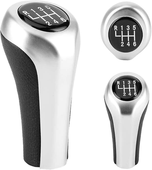Gearskifteknap, 6-trins gearstangsknap Gearskifteknap til 3-serie 1-serie X1 E60 E61 E62 E87 E88 E90 E91 E83