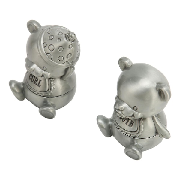 Baby Tænder Keepsake Box i Zinklegering - Bjørn Form - Udsøgt Udskæring - Souvenir Holder - Tandbeskytter til Børn og Småbørn