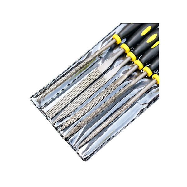 140mm Mini Metallfil Set Träskärningsverktyg Stål Rasp Träfil Handfil Verktyg 6st
