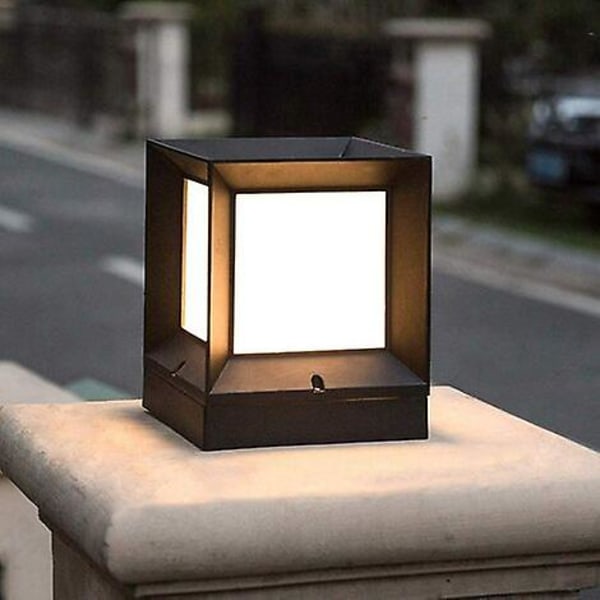 Ip55 Vattentät Aluminium LED Staketlampa Trädgård Landskap Gräsmatta Lykta Utomhus Bordslampa Kolonn Villa Grindstolpe Ljus