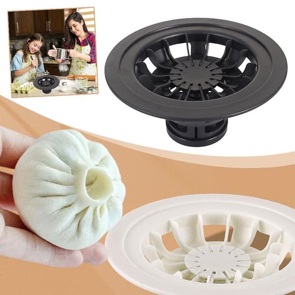 Dumpling og dampet bolleformsett - Perfekt for baking og matlaging（Svart）