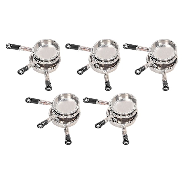 15 kpl Mini Pan -malli Nukketalo Keittiötarvike DIY Miniatyyrihuonekalut Kohtauslelu