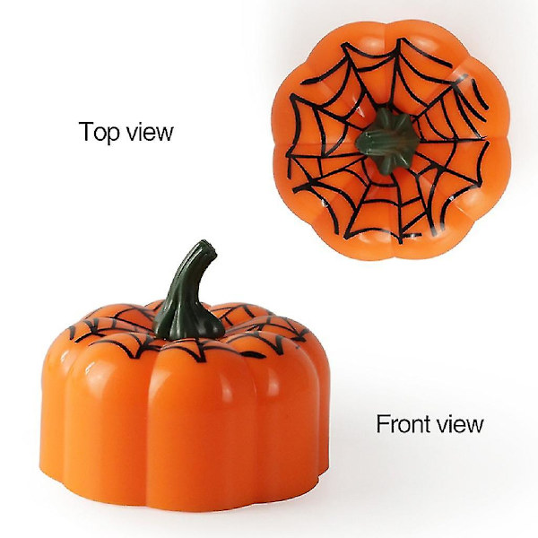 12 stk Halloween lys LED gresskarlampe for festdekorasjon gresskarlampe