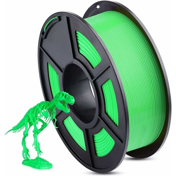 Filament 1,75 mm, Pla Plus 3D-skrivarfilament, dimensionell noggrannhet +/- 0,03 mm, 1 kg spole (2,2 kg) 3D-skrivarfilament för 3D-skrivare, ljusgrön