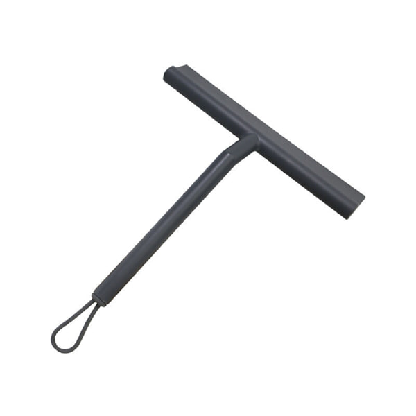 Glasduschskrapa Tvätt Skrapa Torkare Golvfönster Rengöring Hus Vatten Väggspegel med Handtag (Squeegee + Svart krok)