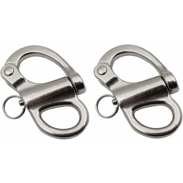 52mm-316 Rostfritt Stål Fast Karbinhake Shackle Fjäder Shackle Hand Pull Hook Rig