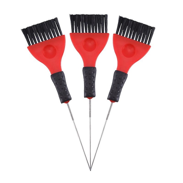 Hårfarvning kambørster rustfrit stål pin hale fremhævende kam hår styling værktøj (3 stk)