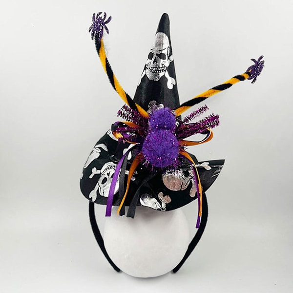 Halloween heksehat hovedbeklædning heksehat pandebånd hårbøjle goth hårbøjle